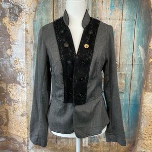 Maurices-Black Lace Twill Blazer